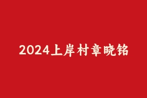 2024上岸村章晓铭、王永恒行测理论课 [15.63 GB] - 2024国考